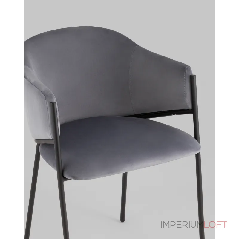 Стул Brace велюр серый Stool Group УТ000039130 от ImperiumLoft Стул Brace велюр серый Stool Group УТ000039130 от ImperiumLoft
