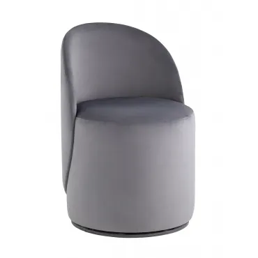 Пуф Loreen вращающийся велюр серый Stool Group УТ000039108 Пуф Loreen вращающийся велюр серый Stool Group УТ000039108