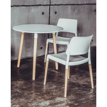 Стол круглый EAMES DST NEW D80 белый Stool Group УТ000039064 от ImperiumLoft