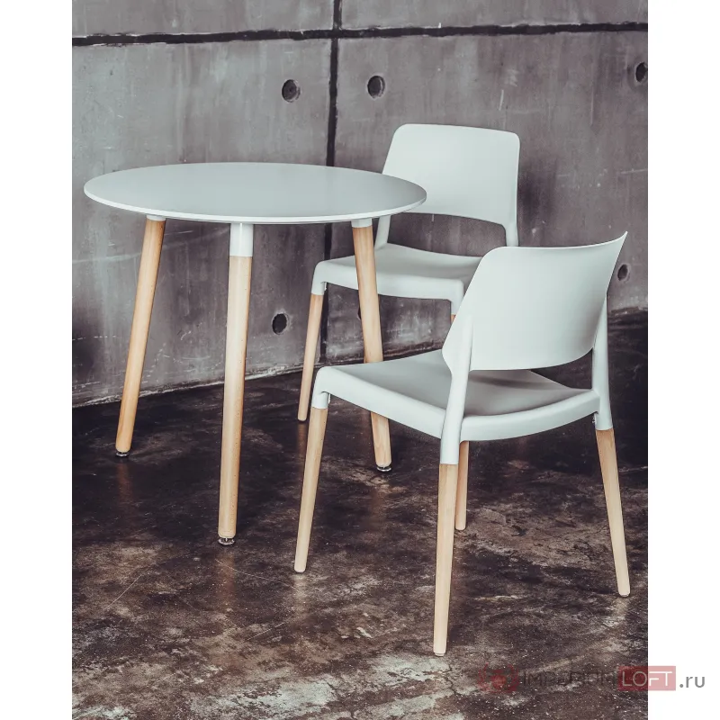 Стол круглый EAMES DST NEW D80 белый Stool Group УТ000039064 от ImperiumLoft