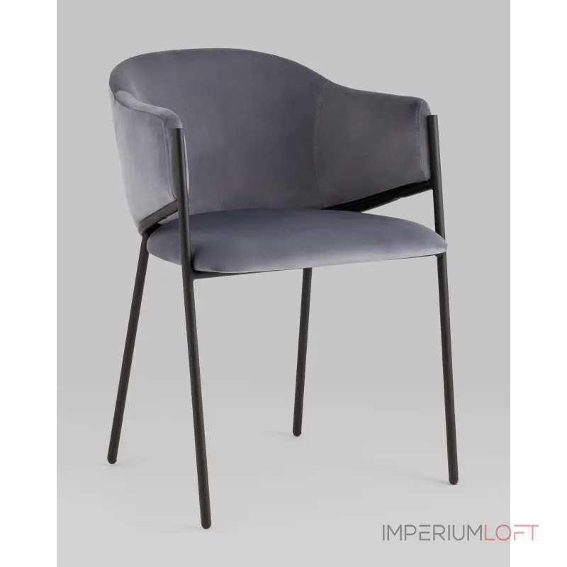 Стул Brace велюр серый Stool Group УТ000039130 от ImperiumLoft Стул Brace велюр серый Stool Group УТ000039130 от ImperiumLoft