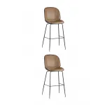 Стул барный Beetle PU со спинкой бежевый 2 шт Stool Group УТ000038315