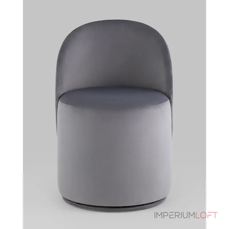 Пуф Loreen вращающийся велюр серый Stool Group УТ000039108 Пуф Loreen вращающийся велюр серый Stool Group УТ000039108