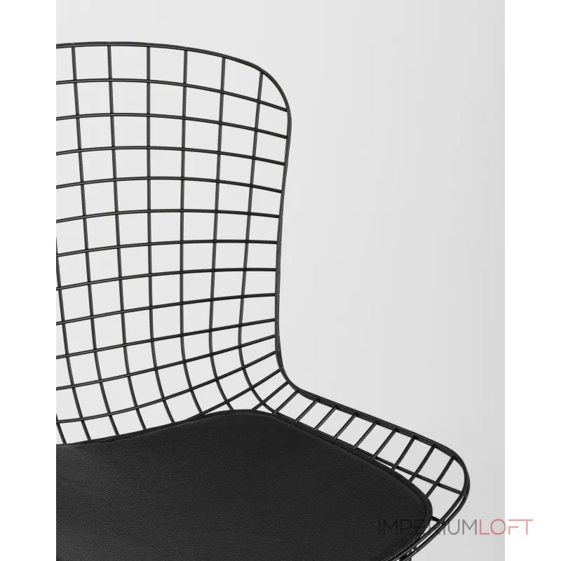 Стул обеденный Bertoia черный с черной подушкой 4 шт Stool Group УТ000037503 Стул обеденный Bertoia черный с черной подушкой 4 шт Stool Group УТ000037503