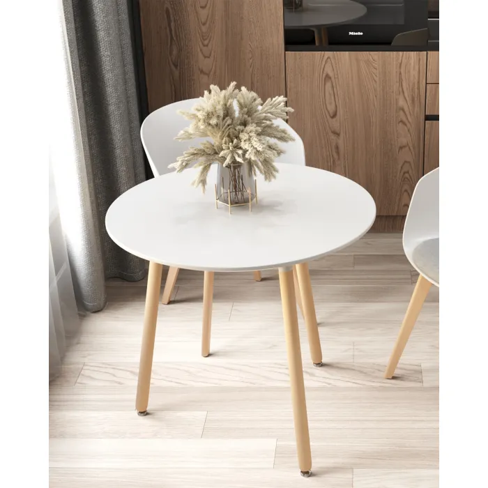 Стол круглый EAMES DST NEW D80 белый Stool Group УТ000039064 от ImperiumLoft
