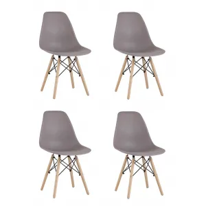 Стул Eames Style DSW темно-бежевый x4 (разборный каркас) Stool Group УТ000037612