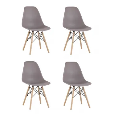 Стул Eames Style DSW темно-бежевый x4 (разборный каркас) Stool Group УТ000037612