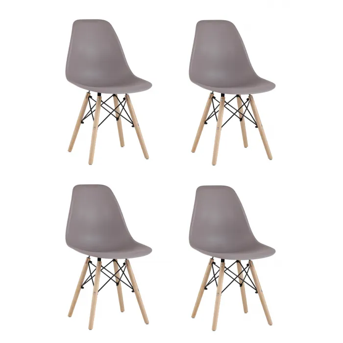 Стул Eames Style DSW темно-бежевый x4 (разборный каркас) Stool Group УТ000037612 от ImperiumLoft