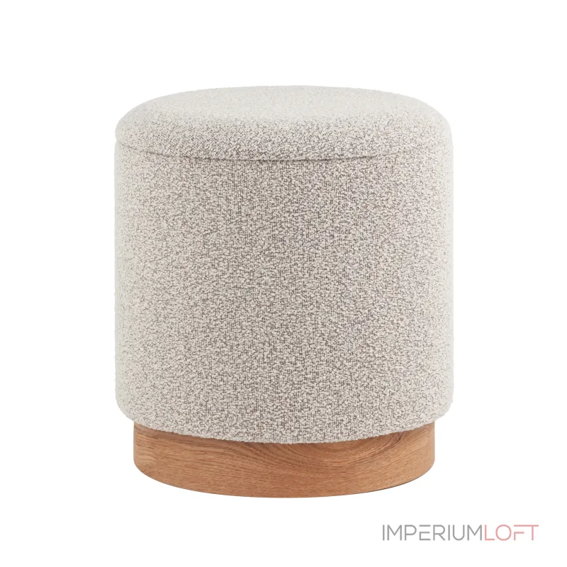 Пуф с ящиком Холли S букле бежевый Stool Group УТ000038721