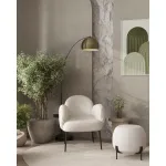 Кресло Wave Stripes букле белый Stool Group УТ000038941 от ImperiumLoft