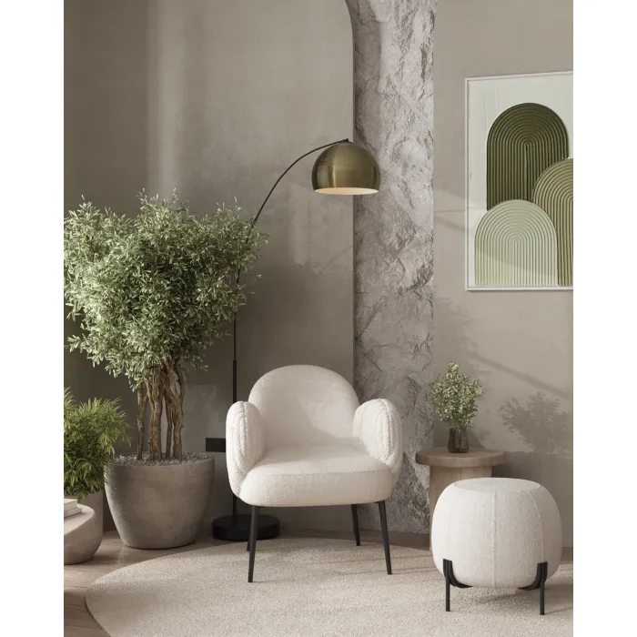 Кресло Wave Stripes букле белый Stool Group УТ000038941 от ImperiumLoft