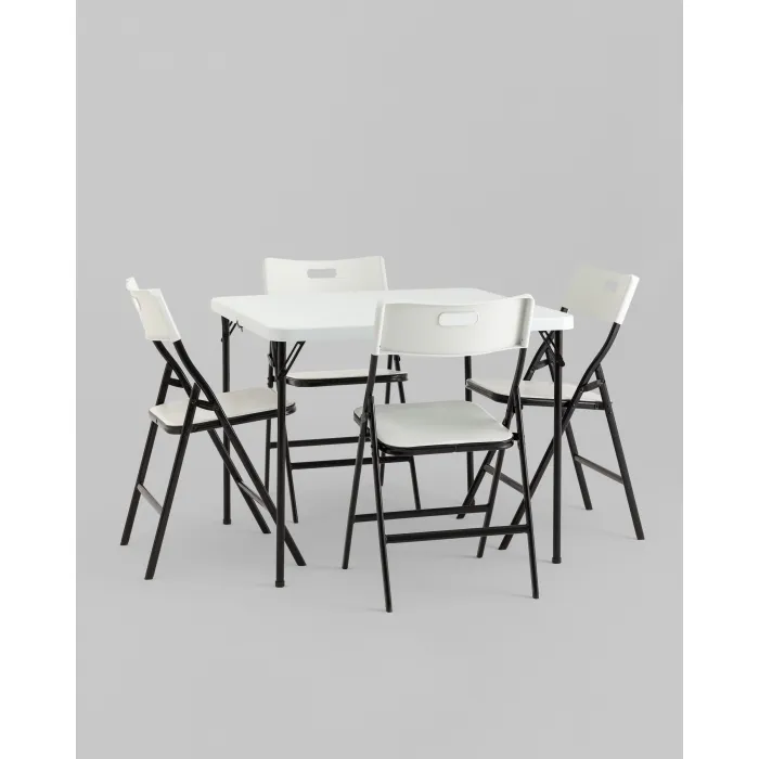 Комплект раскладного стола и стульев Stool Group Кейт YX-ZFP86 white от ImperiumLoft