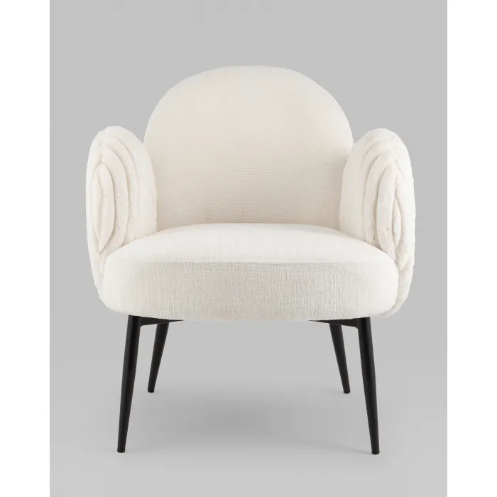 Кресло Wave Stripes букле белый Stool Group УТ000038941 от ImperiumLoft