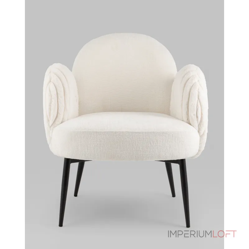 Кресло Wave Stripes букле белый Stool Group УТ000038941 от ImperiumLoft Кресло Wave Stripes букле белый Stool Group УТ000038941 от ImperiumLoft