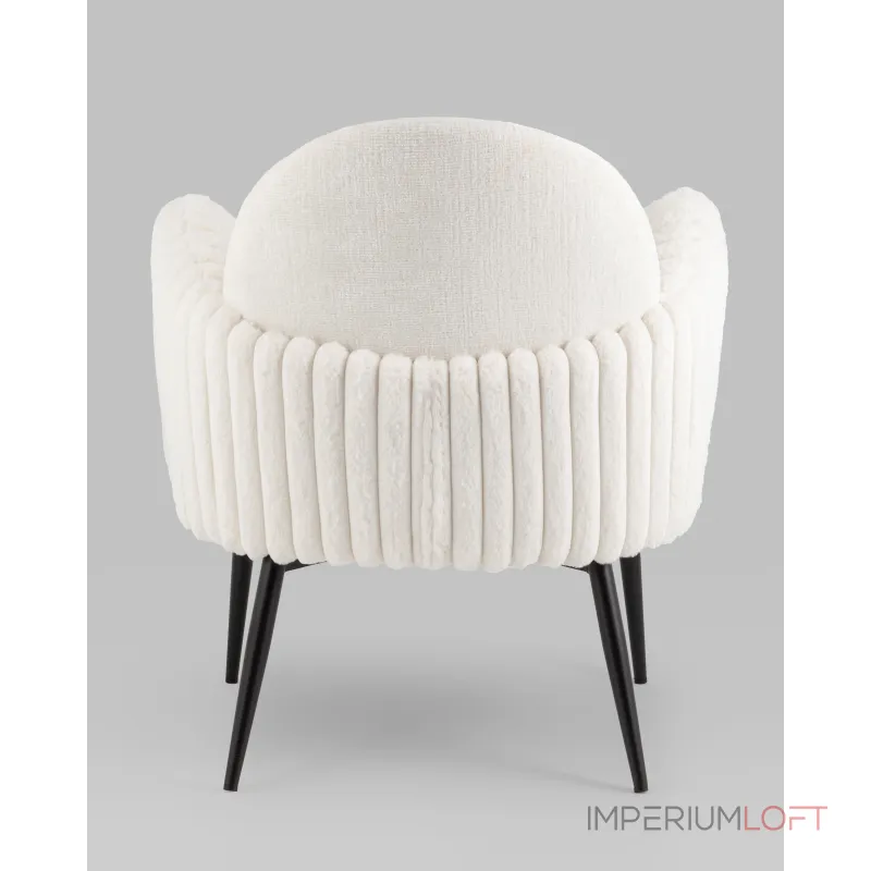 Кресло Wave Stripes букле белый Stool Group УТ000038941 от ImperiumLoft Кресло Wave Stripes букле белый Stool Group УТ000038941 от ImperiumLoft