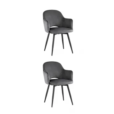 Стул Венера вращающийся велюр серый 2 шт Stool Group УТ000038671