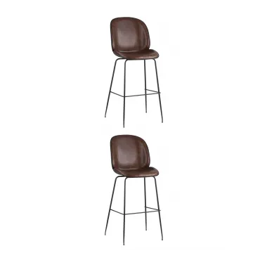Стул барный Beetle PU со спинкой коричневый 2 шт Stool Group УТ000038311