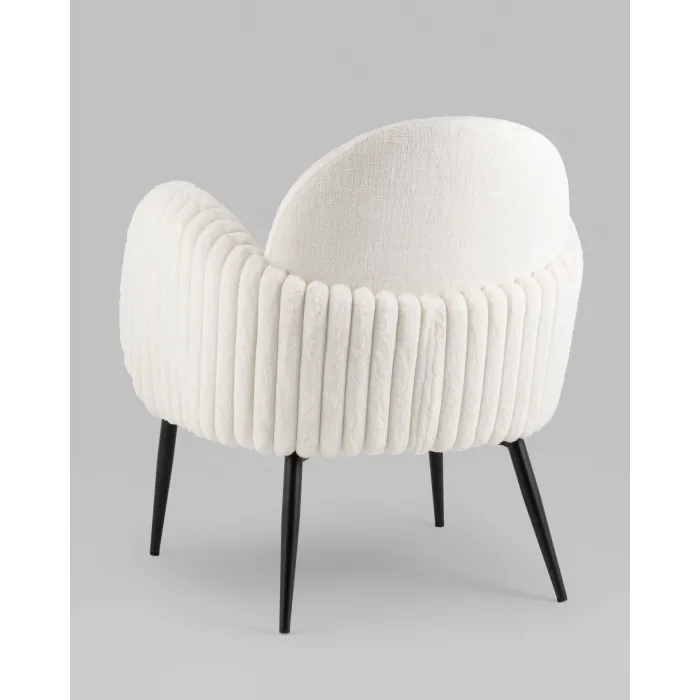 Кресло Wave Stripes букле белый Stool Group УТ000038941 от ImperiumLoft