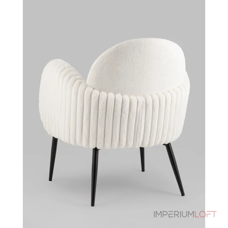Кресло Wave Stripes букле белый Stool Group УТ000038941 от ImperiumLoft Кресло Wave Stripes букле белый Stool Group УТ000038941 от ImperiumLoft