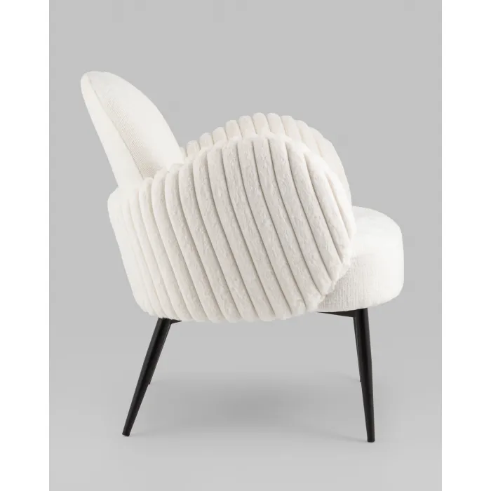 Кресло Wave Stripes букле белый Stool Group УТ000038941 от ImperiumLoft