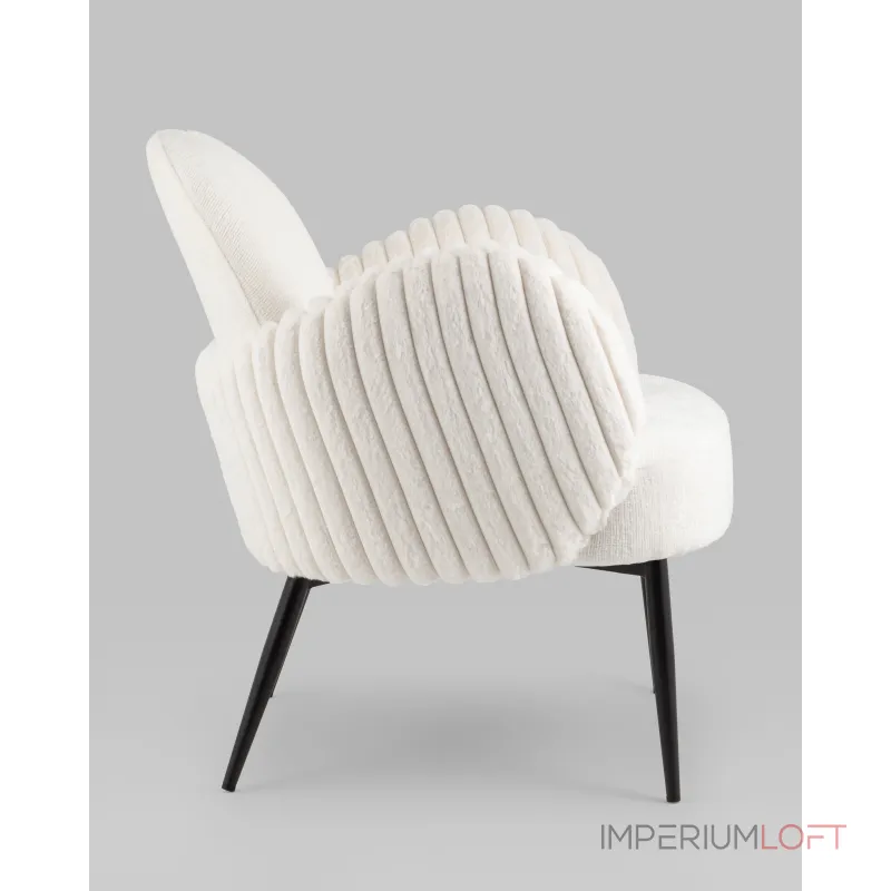 Кресло Wave Stripes букле белый Stool Group УТ000038941 от ImperiumLoft Кресло Wave Stripes букле белый Stool Group УТ000038941 от ImperiumLoft