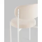 Стул Бриф SN велюр молочный каркас белый муар Stool Group УТ000039457