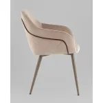 Стул Новел New велюр серо-коричневый, ножки бежево-серые Stool Group УТ000039823 от ImperiumLoft