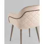Стул Новел New велюр серо-коричневый, ножки бежево-серые Stool Group УТ000039823 от ImperiumLoft