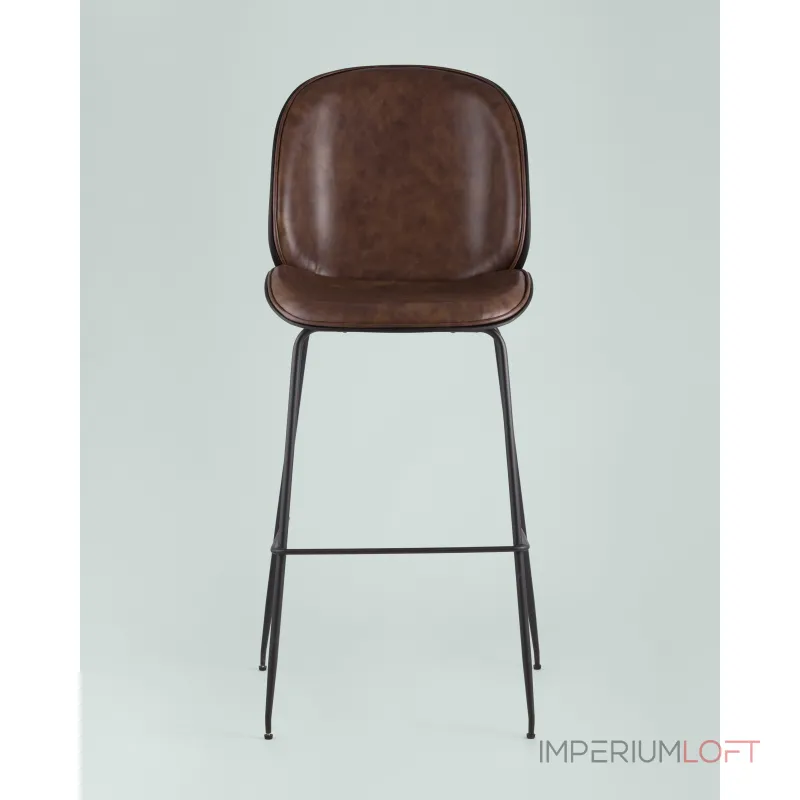 Стул барный Beetle PU со спинкой коричневый 2 шт Stool Group УТ000038311