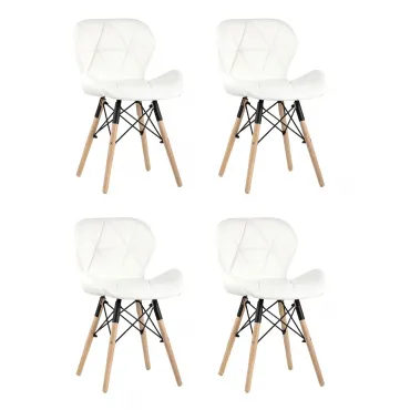 Стул Бон экокожа белый 4 шт. Stool Group УТ000035731