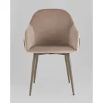 Стул Новел New велюр серо-коричневый, ножки бежево-серые Stool Group УТ000039823 от ImperiumLoft