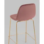 Стул барный Валенсия SN велюр пыльно-розовый золотые ножки 2 шт Stool Group УТ000038303 от ImperiumLoft