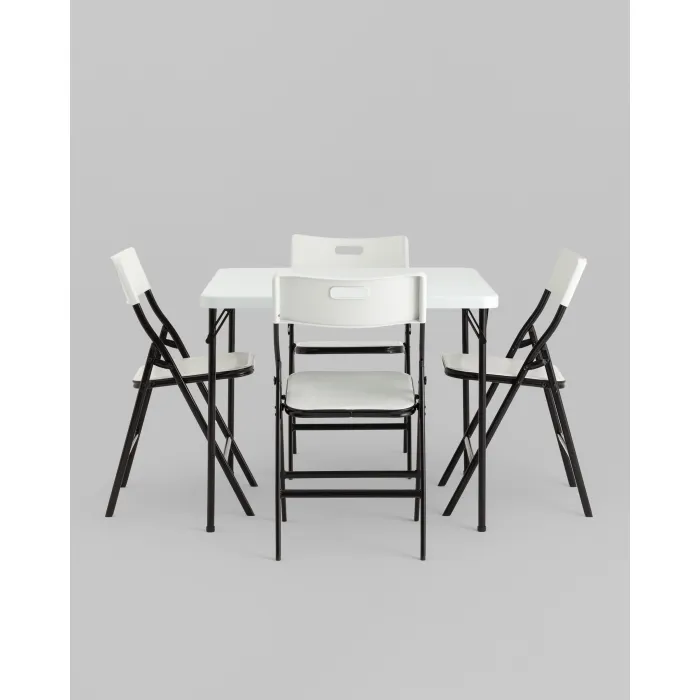 Комплект раскладного стола и стульев Stool Group Кейт YX-ZFP86 white от ImperiumLoft