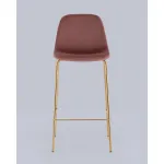 Стул барный Валенсия SN велюр пыльно-розовый золотые ножки 2 шт Stool Group УТ000038303 от ImperiumLoft