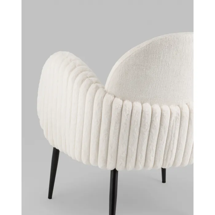 Кресло Wave Stripes букле белый Stool Group УТ000038941 от ImperiumLoft