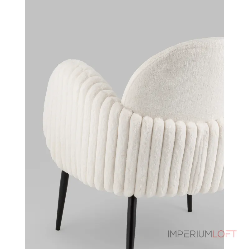 Кресло Wave Stripes букле белый Stool Group УТ000038941 от ImperiumLoft Кресло Wave Stripes букле белый Stool Group УТ000038941 от ImperiumLoft
