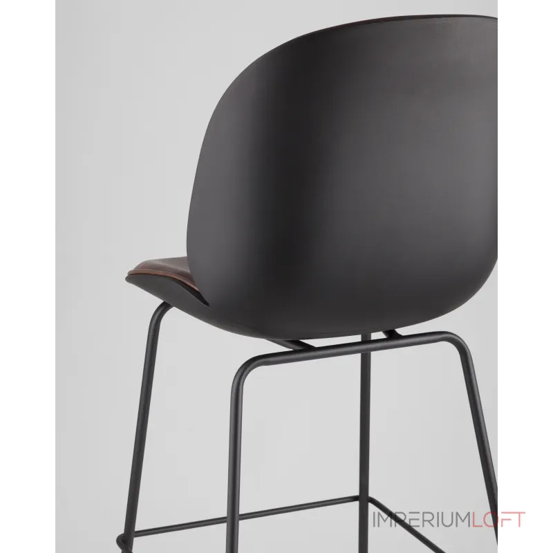 Стул барный Beetle PU со спинкой коричневый 2 шт Stool Group УТ000038311