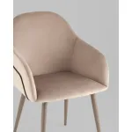 Стул Новел New велюр серо-коричневый, ножки бежево-серые Stool Group УТ000039823 от ImperiumLoft