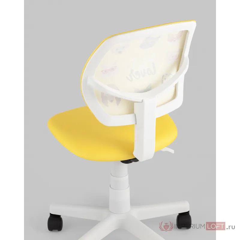 Кресло компьютерное детское ЛОЛО Pet Lover желтый пластик белый Stool Group УТ000039086 от ImperiumLoft