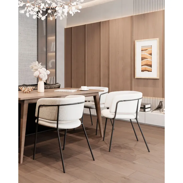 Стул Нэлли букле белый 2 шт. Stool Group УТ000037195 от ImperiumLoft