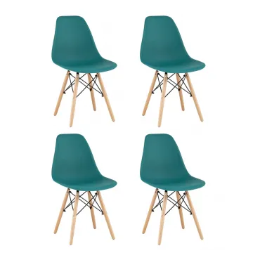 Стул Eames Style DSW темно-бирюзовый x4 (разборный каркас) Stool Group УТ000037611