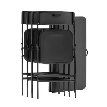 Комплект раскладного стола и стульев Stool Group Кейт YX-ZFP86 black