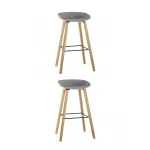 Стул барный LIBRA СЕРЫЙ 2 шт Stool Group УТ000038345 от ImperiumLoft