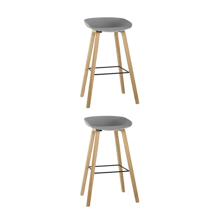 Стул барный LIBRA СЕРЫЙ 2 шт Stool Group УТ000038345 от ImperiumLoft