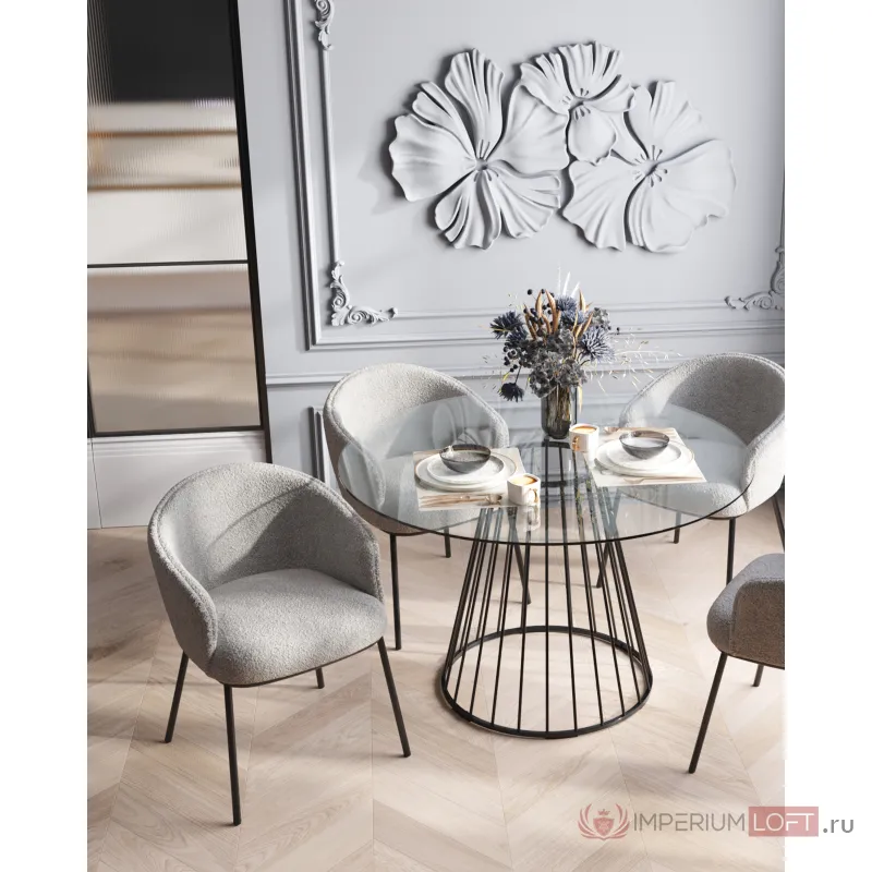 Стол обеденный Ливерпуль 120*120 стекло Stool Group УТ000038550 от ImperiumLoft