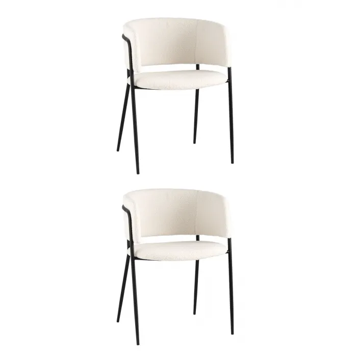 Стул Нэлли букле белый 2 шт. Stool Group УТ000037195 от ImperiumLoft
