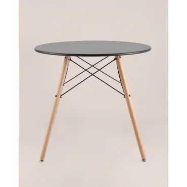 Стол круглый EAMES DSW NEW D80 черный Stool Group УТ000039067 от ImperiumLoft