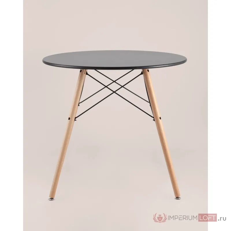 Стол круглый EAMES DSW NEW D80 черный Stool Group УТ000039067 от ImperiumLoft