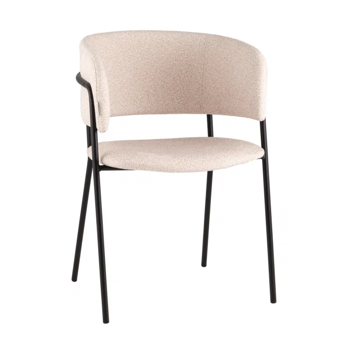 Кресло Нэлли New буклированный велюр бежевый Stool Group УТ000039981 от ImperiumLoft
