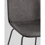 Стул барный Beetle PU со спинкой серый 2 шт Stool Group УТ000038313